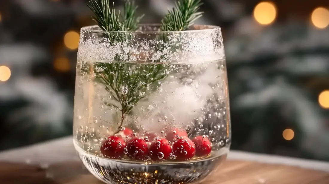 Cocktail snow globe